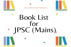 JPSC (Mains) book list